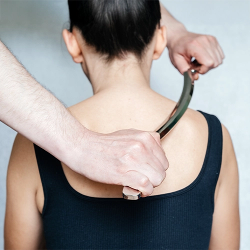 Chiropractic Verona WI Woman Receiving Myofacisal Therapy